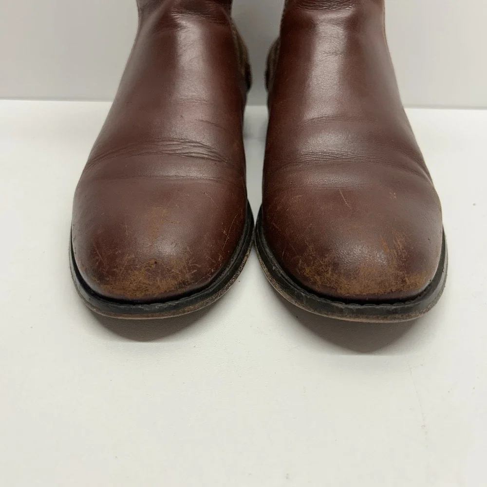 Frye Womens Melissa Chelsea Boot Size 7 B Cognac Leather Pull On Bootie